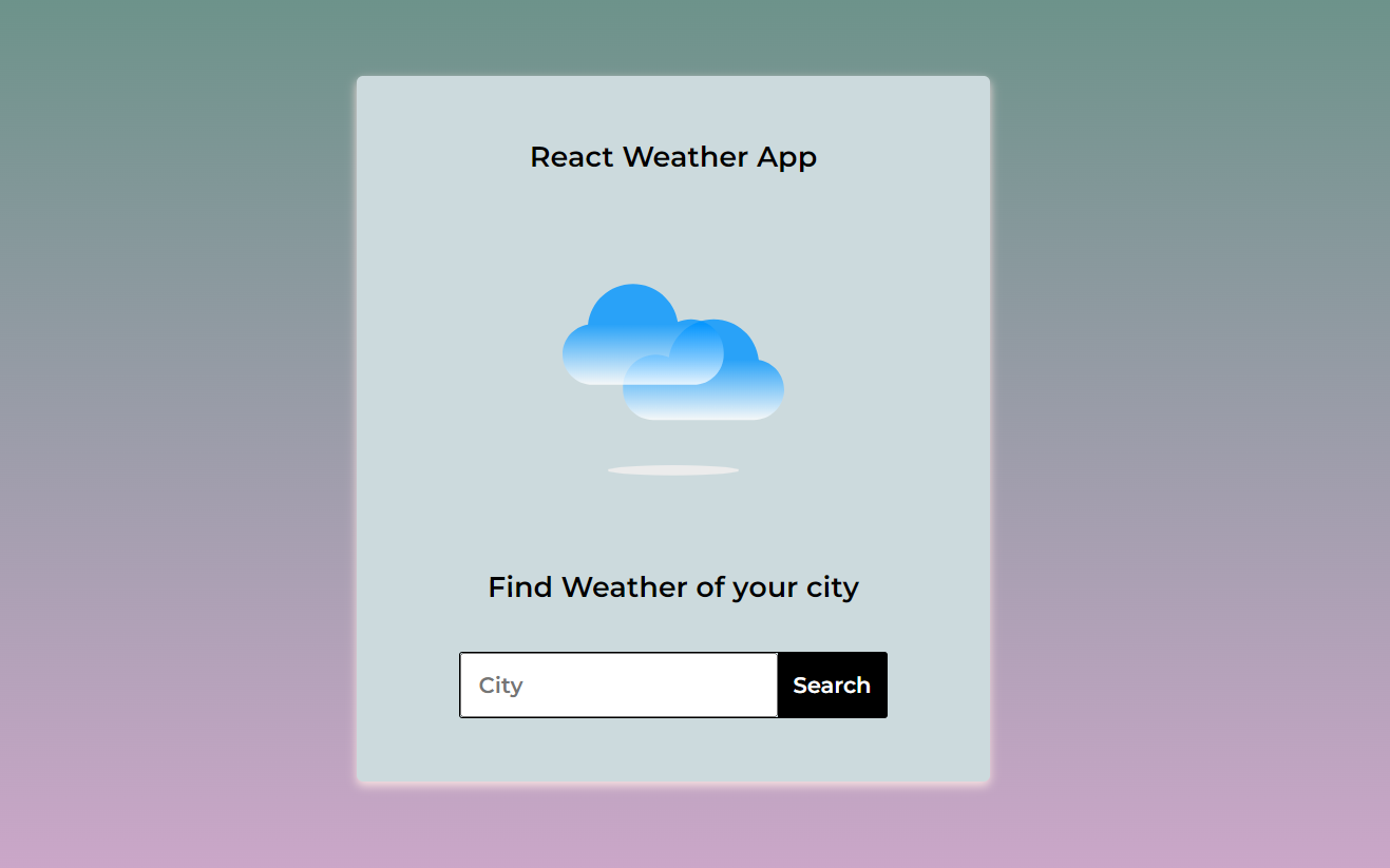 React Wheather App